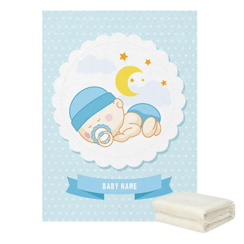 Personalized Naptime Blanket – Custom Soft Baby Fleece-Diaper Reusable