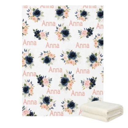 Personalized Floral Design Blanket-Diaper Reusable