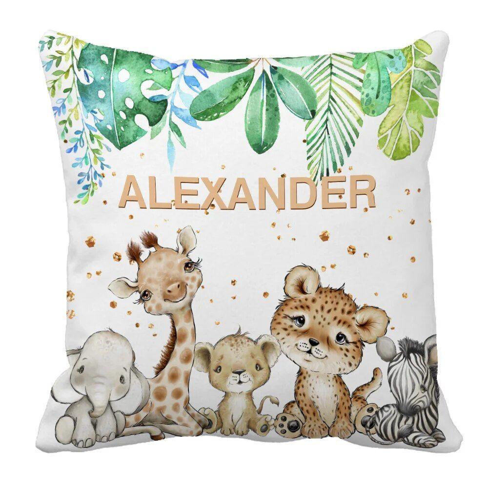Custom Name Safari Wildlife Bedding Set-Diaper Reusable