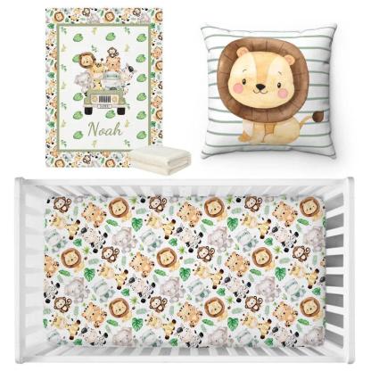 Jungle Animals Crib Set-Diaper Reusable
