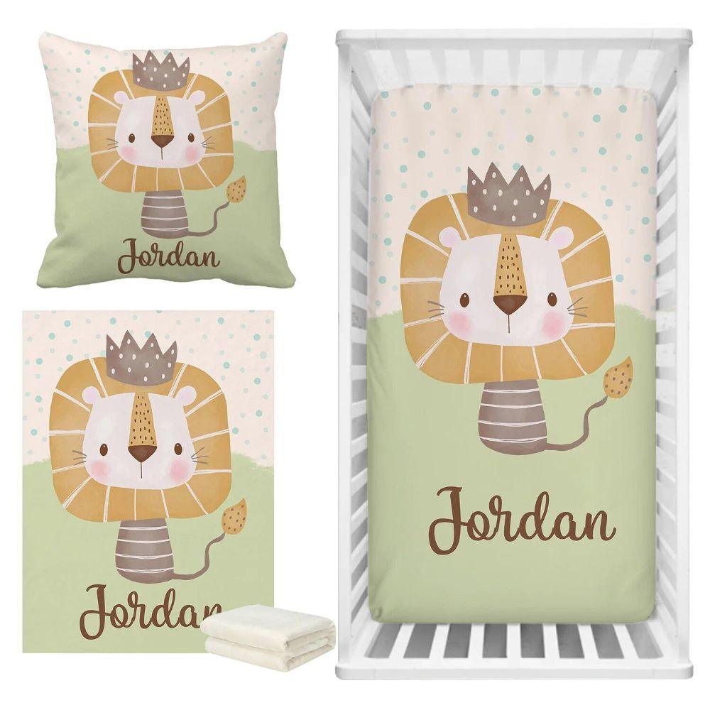 Personalized Lion Bedding Set-Diaper Reusable