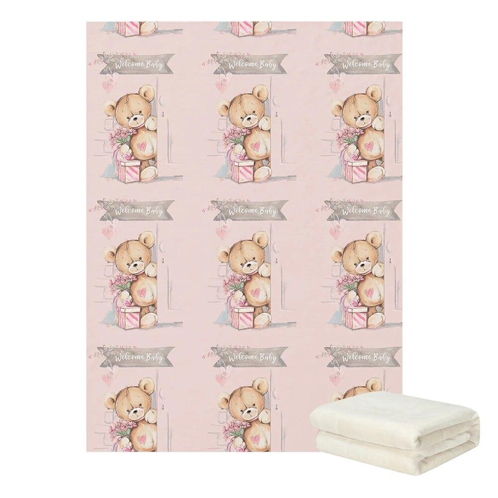 Bear Name Baby Blanket-Diaper Reusable