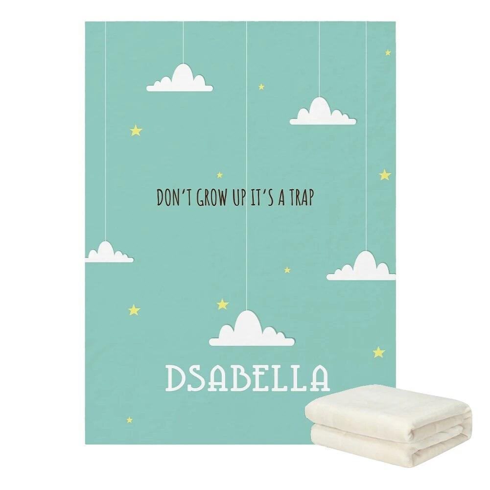 Custom Baby Clouds Blanket-Diaper Reusable