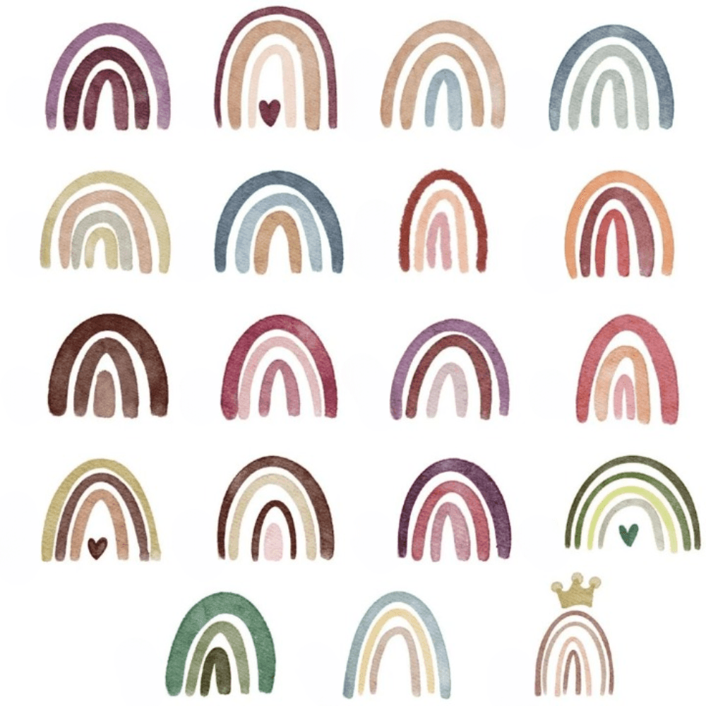 Rainbow Crib Bedding Set-Diaper Reusable