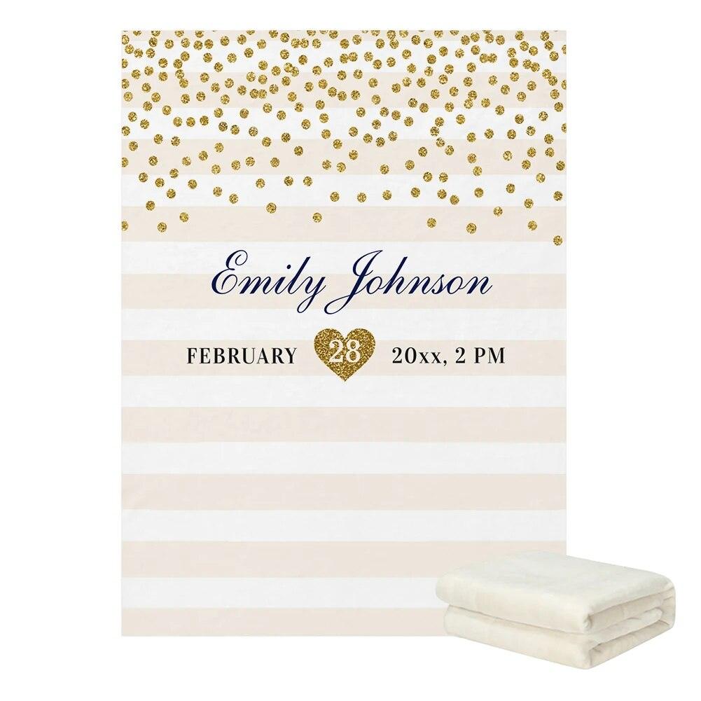 Custom Stripe Cozy Blanket-Diaper Reusable