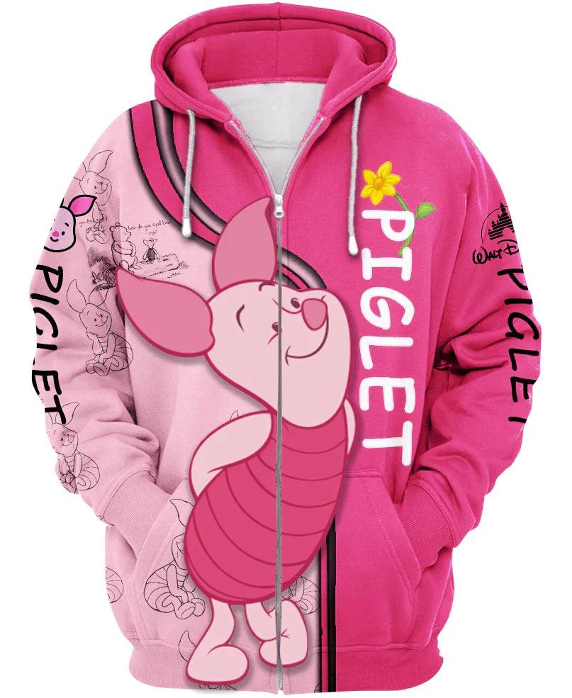 Children Piglet Zip Up Hoodie-Diaper Reusable