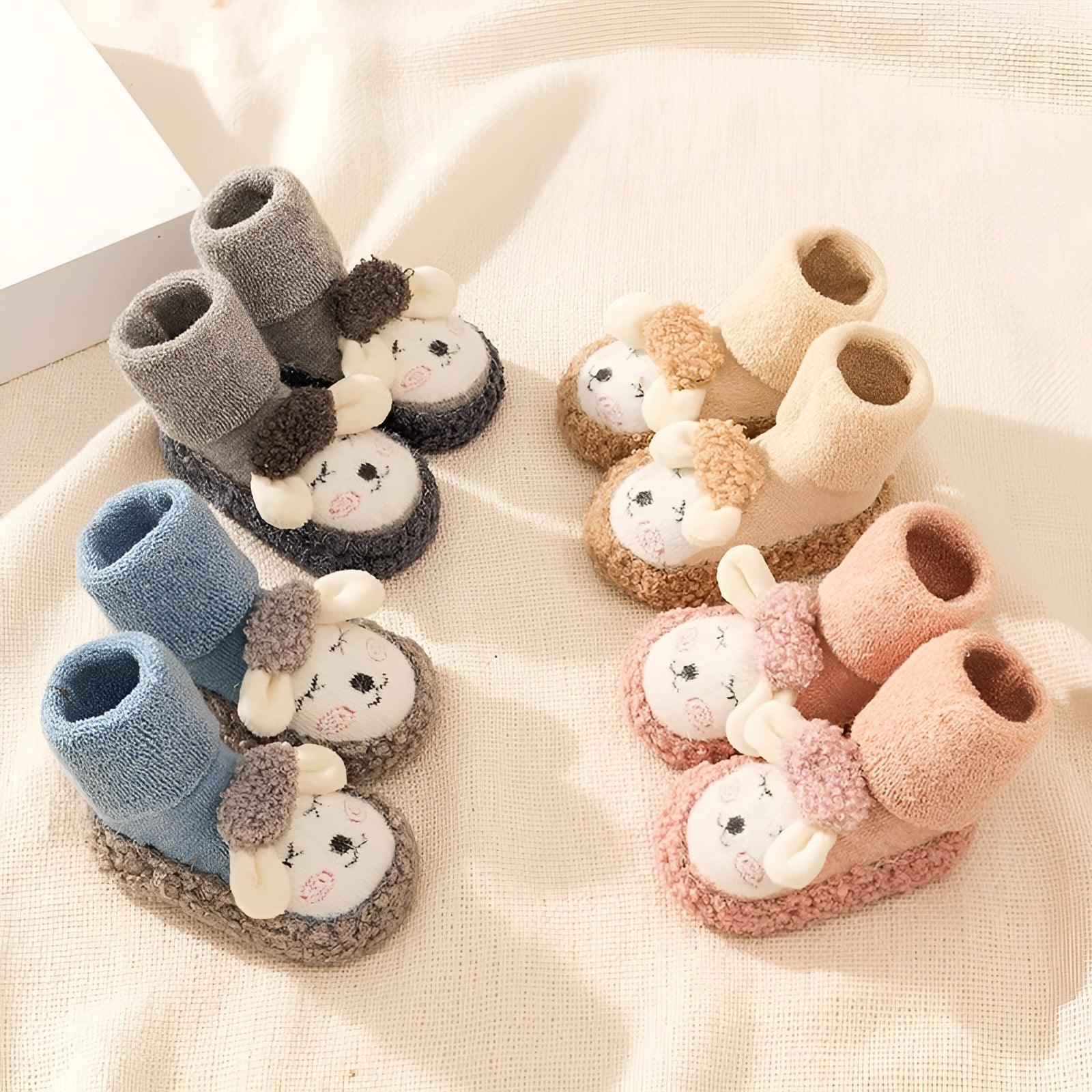 Animal Sock Booties Toddlers Adorable Comfort For Little Feet-Diaper Reusable