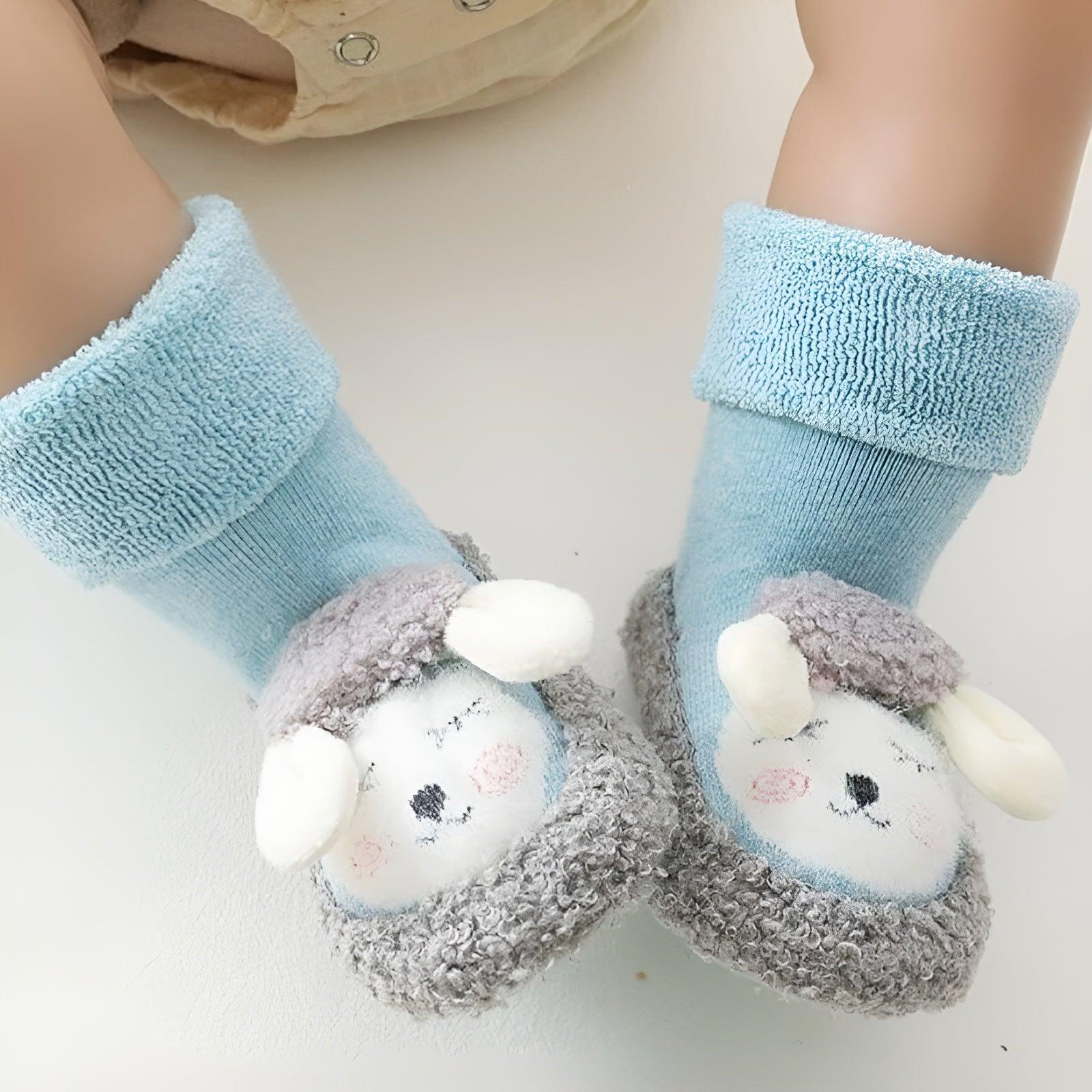 Animal Sock Booties Toddlers Adorable Comfort For Little Feet-Diaper Reusable