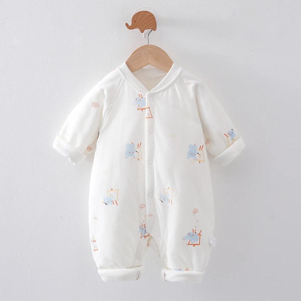 Printed Cotton Jumpsuit Romper-Diaper Reusable