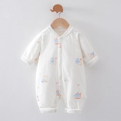 Printed Cotton Jumpsuit Romper-Diaper Reusable