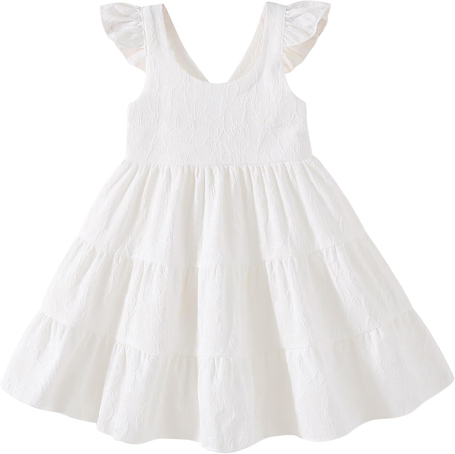 Rainbow Princess Sleeveless Sundress – Colorful Summer Dress for Girls-Diaper Reusable