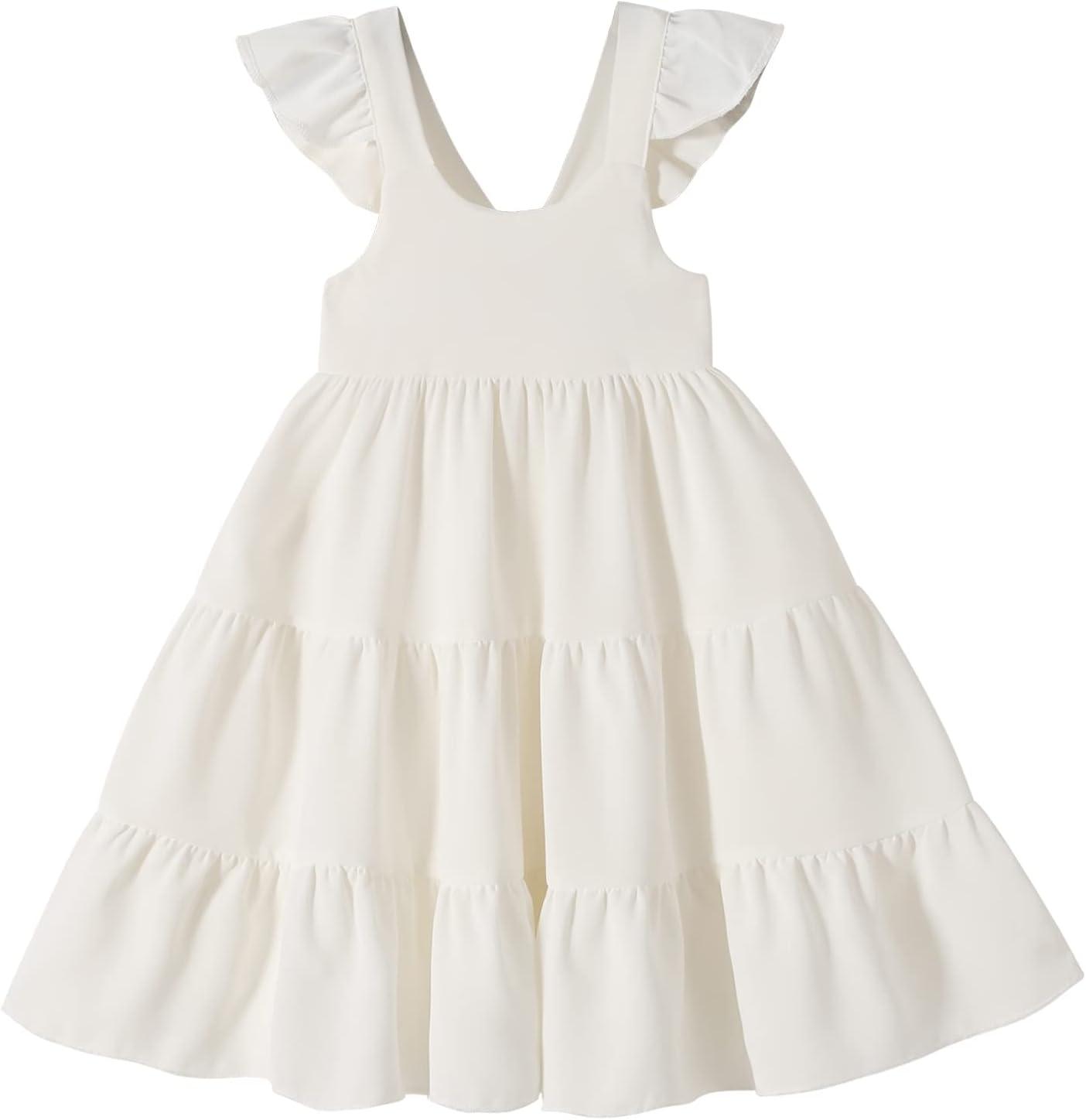 Rainbow Princess Sleeveless Sundress – Colorful Summer Dress for Girls-Diaper Reusable