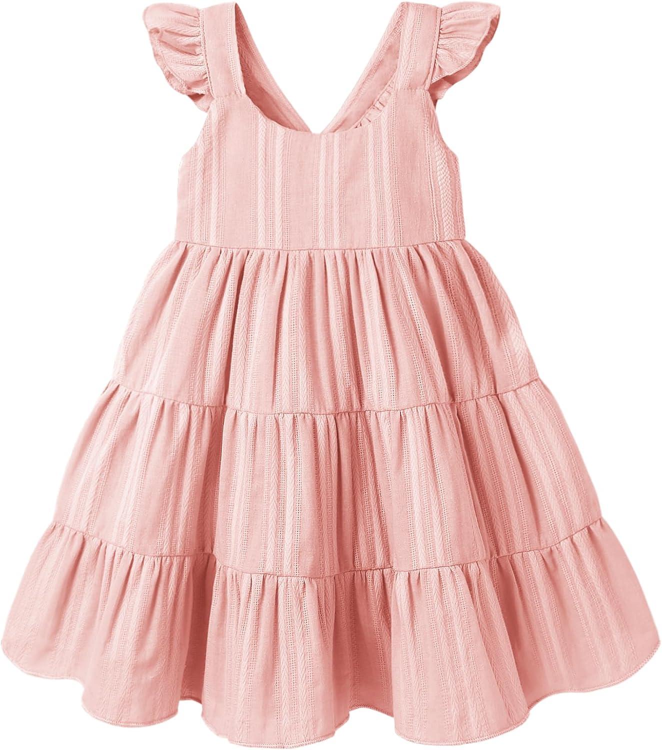 Rainbow Princess Sleeveless Sundress – Colorful Summer Dress for Girls-Diaper Reusable