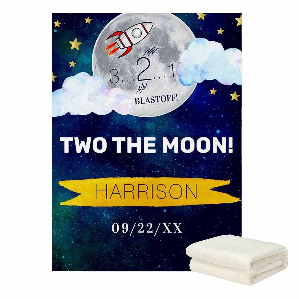 Rocket Ship Name Blanket-Diaper Reusable