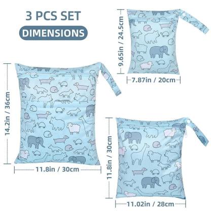 Reusable Waterproof Cloth Diaper Wet Dry Bags-Diaper Reusable