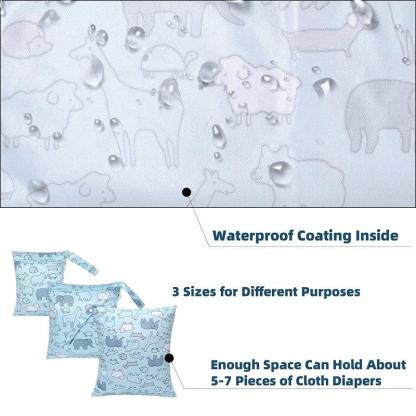 Reusable Waterproof Cloth Diaper Wet Dry Bags-Diaper Reusable