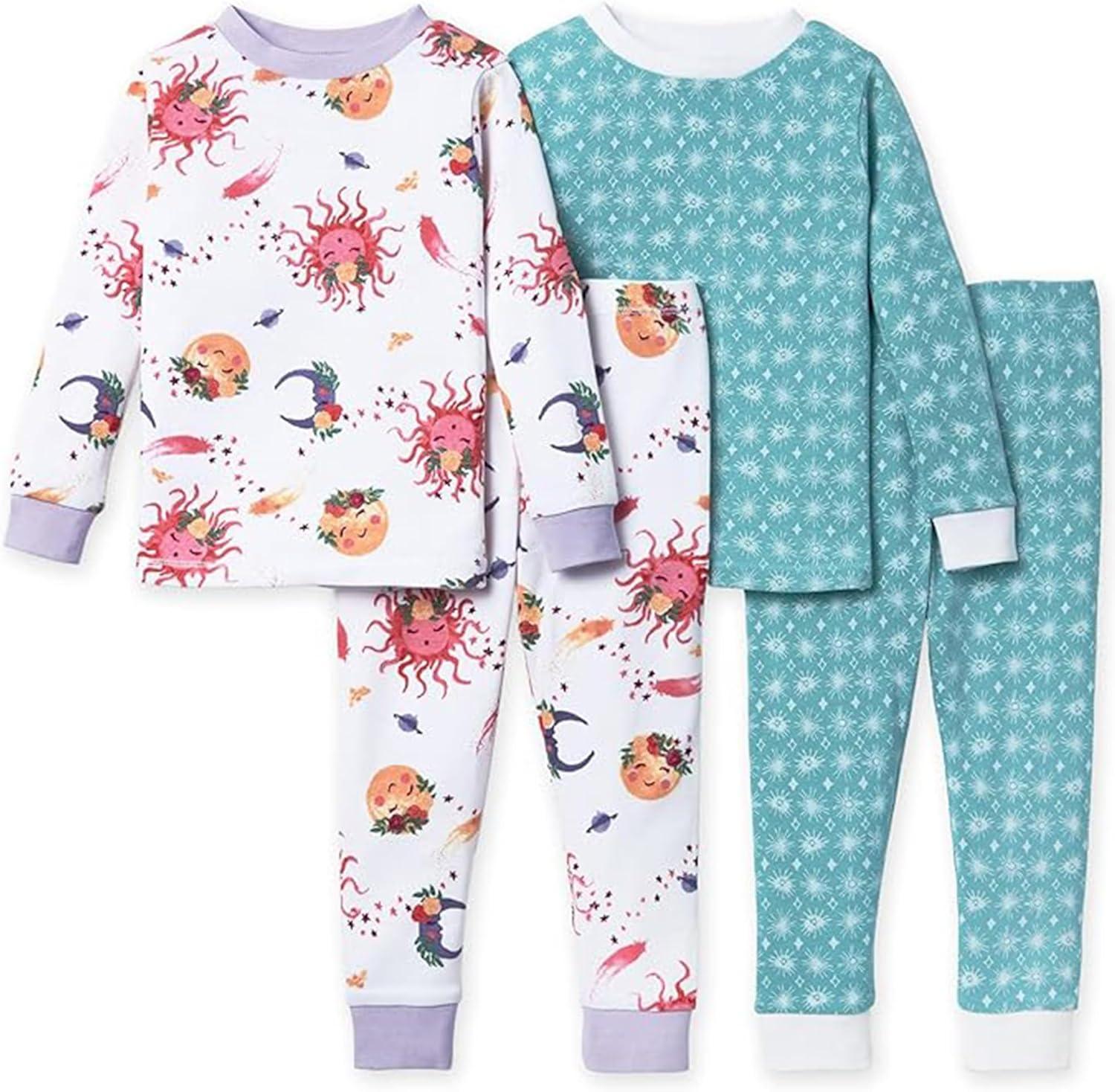 Tee And Pant 2 Piece Pajama Set-Diaper Reusable