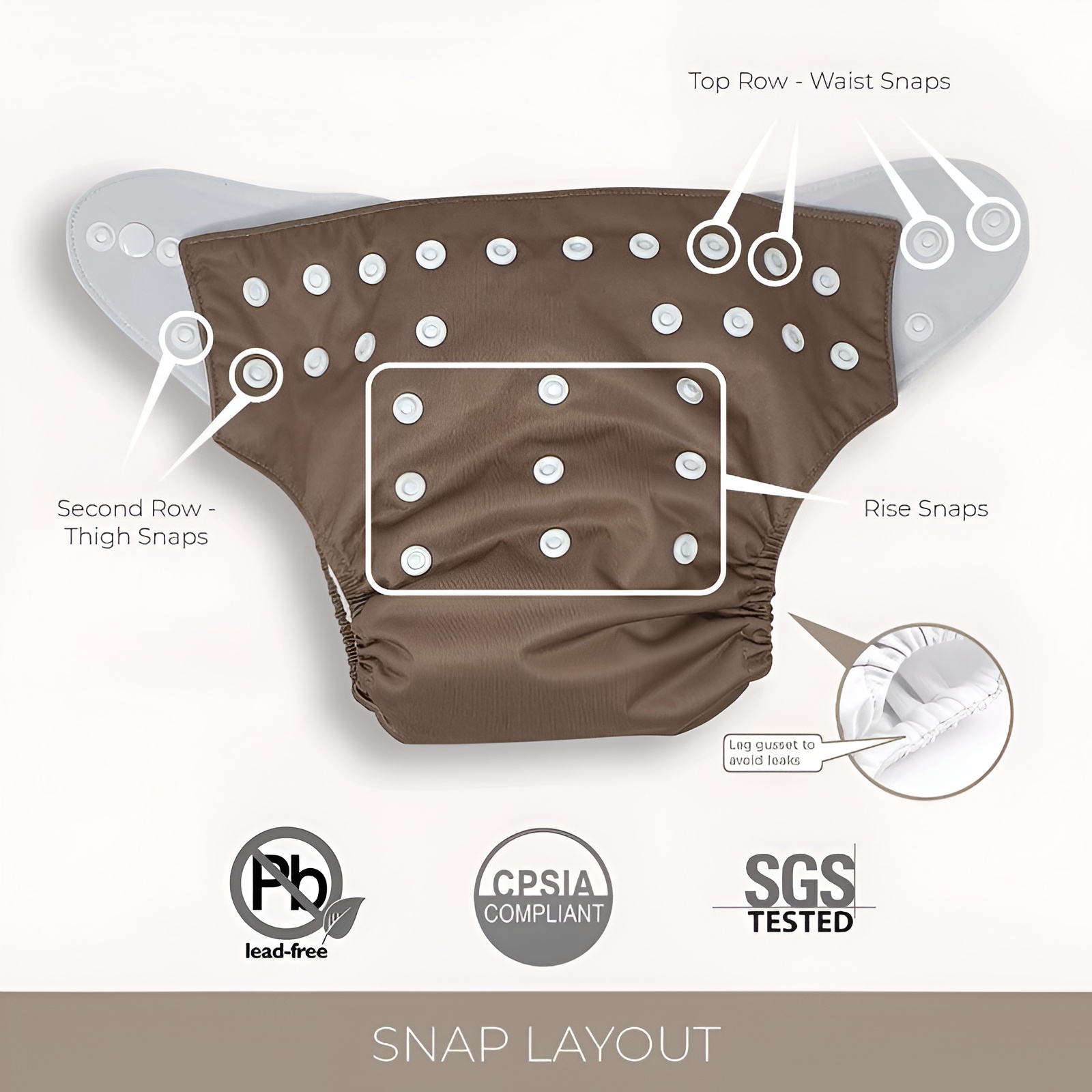 4 Pack Winter Cloth Pocket Diapers With 4 Bamboo Inserts For Baby Set