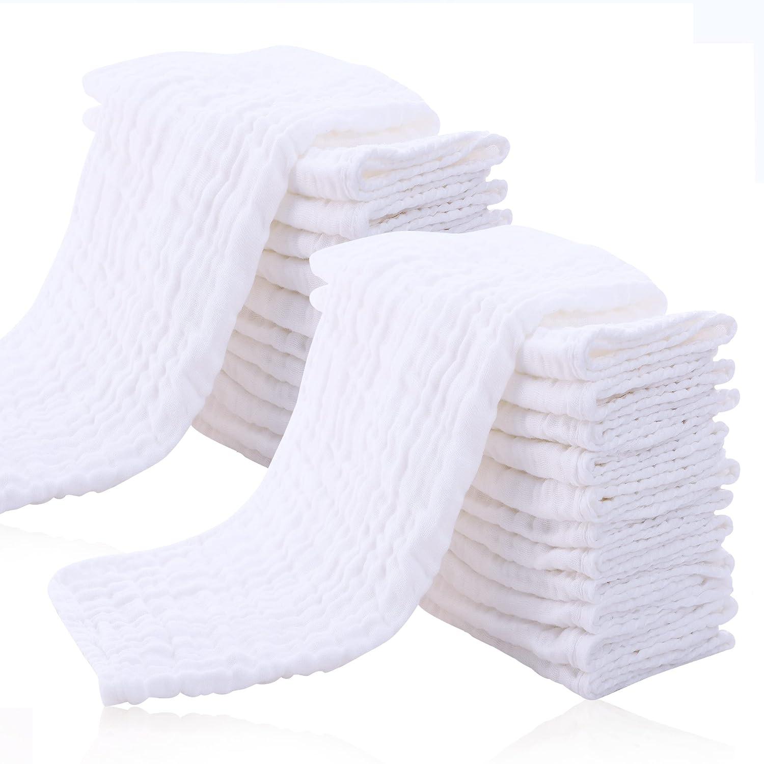 Ultra Soft Muslin Washcloths-Diaper Reusable