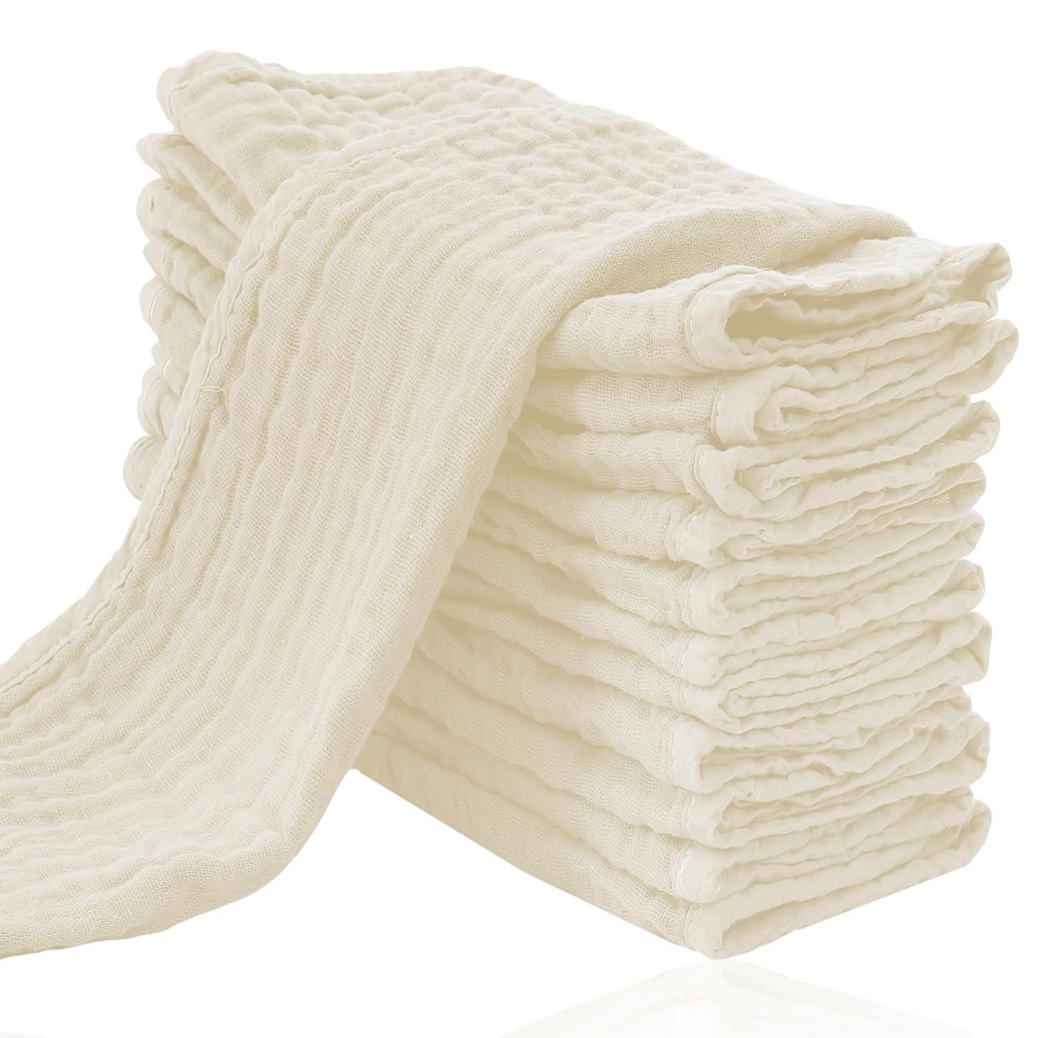 Ultra Soft Muslin Washcloths-Diaper Reusable