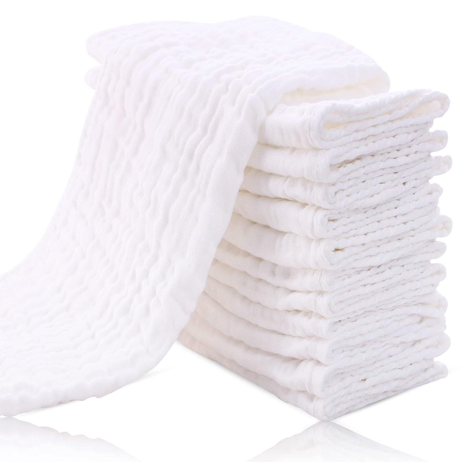 Ultra Soft Muslin Washcloths-Diaper Reusable
