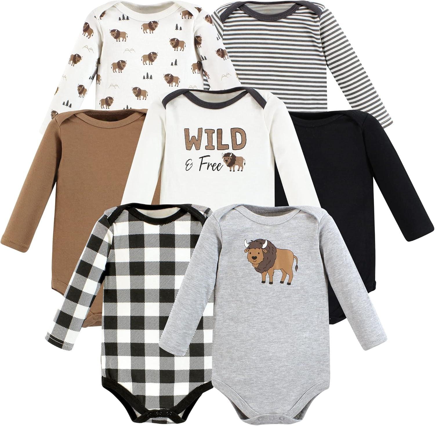 Unisex Long Sleeve Bodysuits-Diaper Reusable