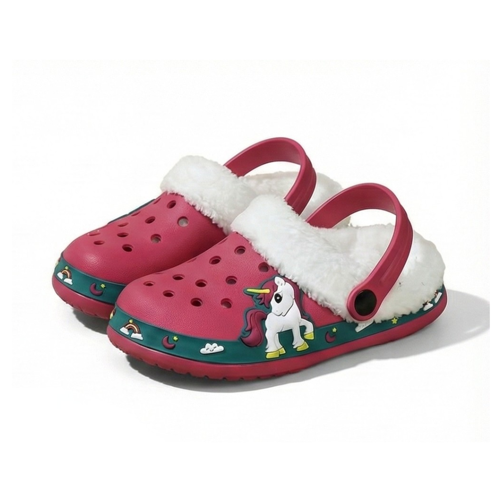 Kids Comfort Lined Adjustable Strap Clogs