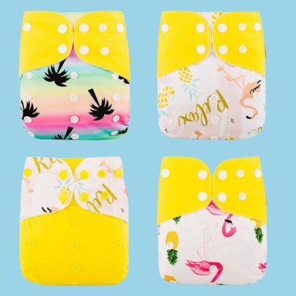 4 Pack Reusable Diapers For 0 To 2 Year Old Babies and Toddlers-Diaper Reusable