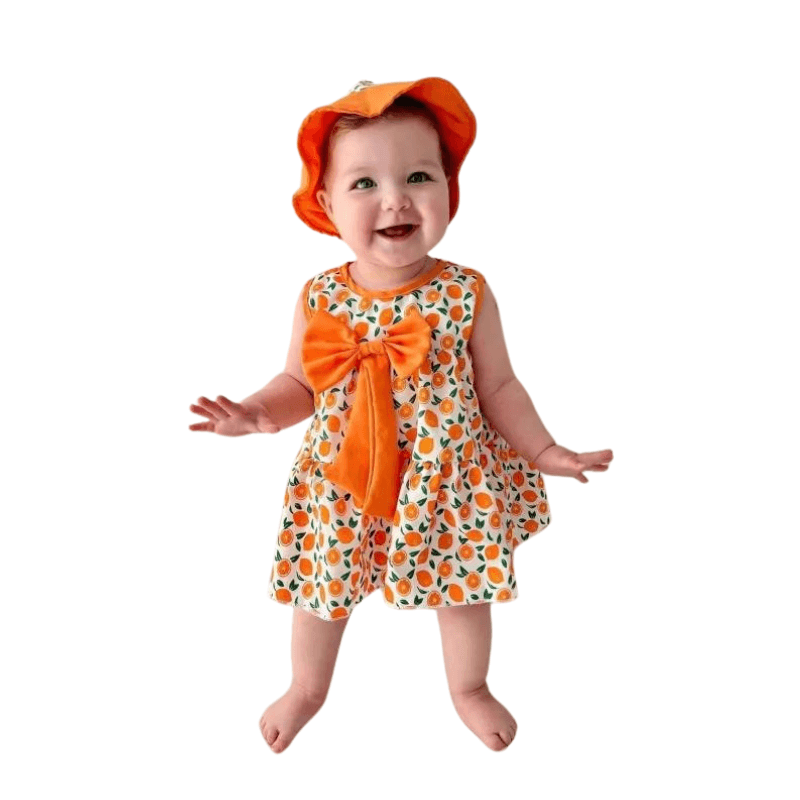 Printed Pattern Dress Set-Diaper Reusable