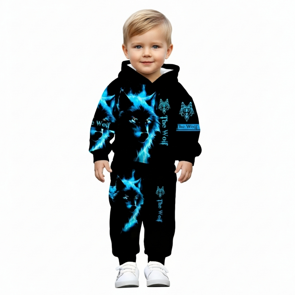Wolf King Theme Hooded Onesie For Boys And Girls