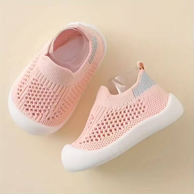 Kids Checkered Mesh Slip On Sneakers