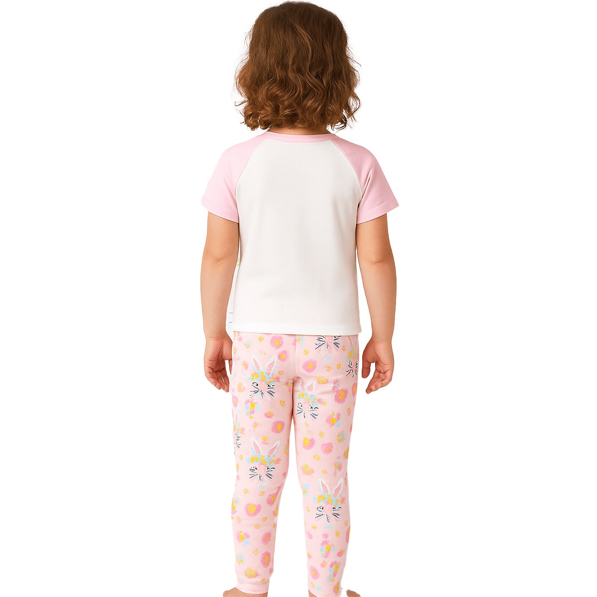 Bunny Floral Pajama Set Sweet Comfort For Every Spring Night-Diaper Reusable