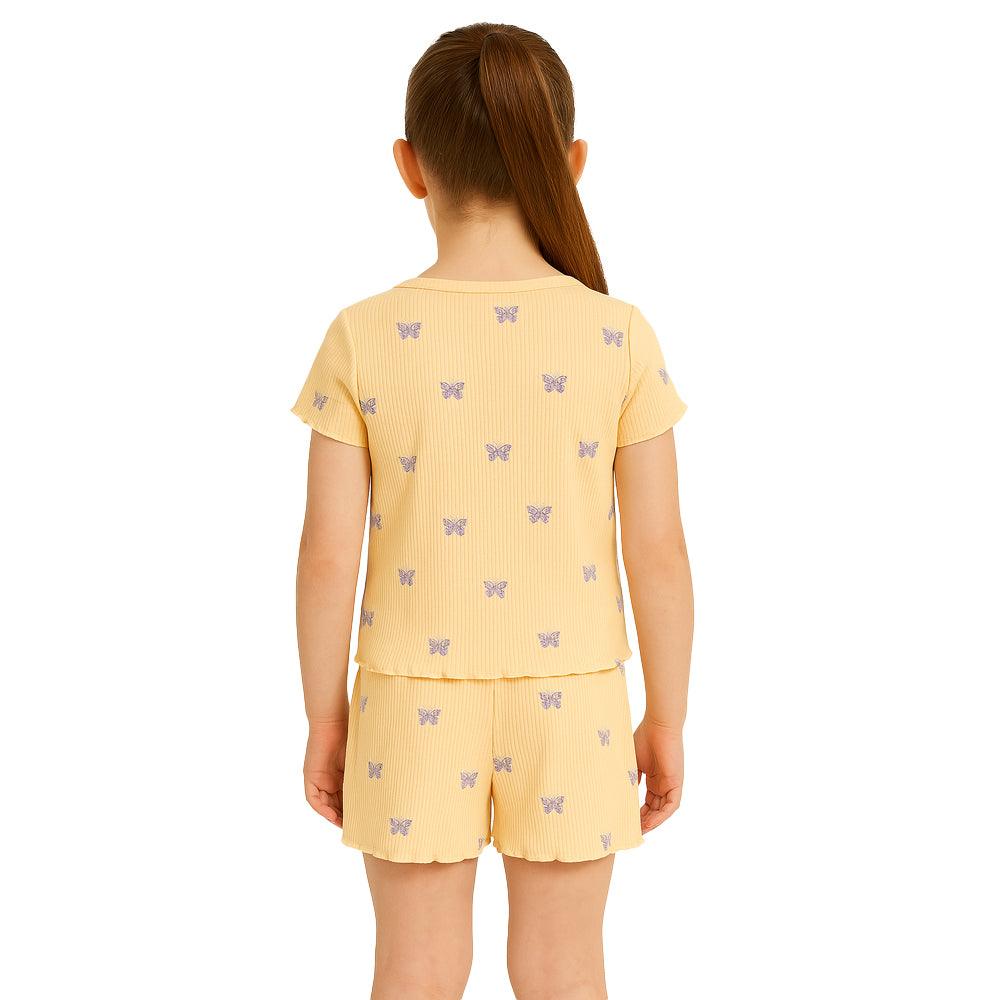 Printed Pajama Shorts Set Safe And Stylish Sleepwear-Diaper Reusable