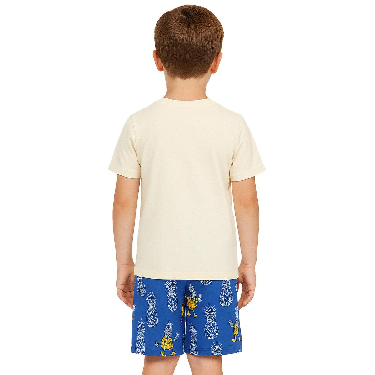 2 Piece Short Sleeve Pajama Set Comfy And Cool Sleepwear-Diaper Reusable