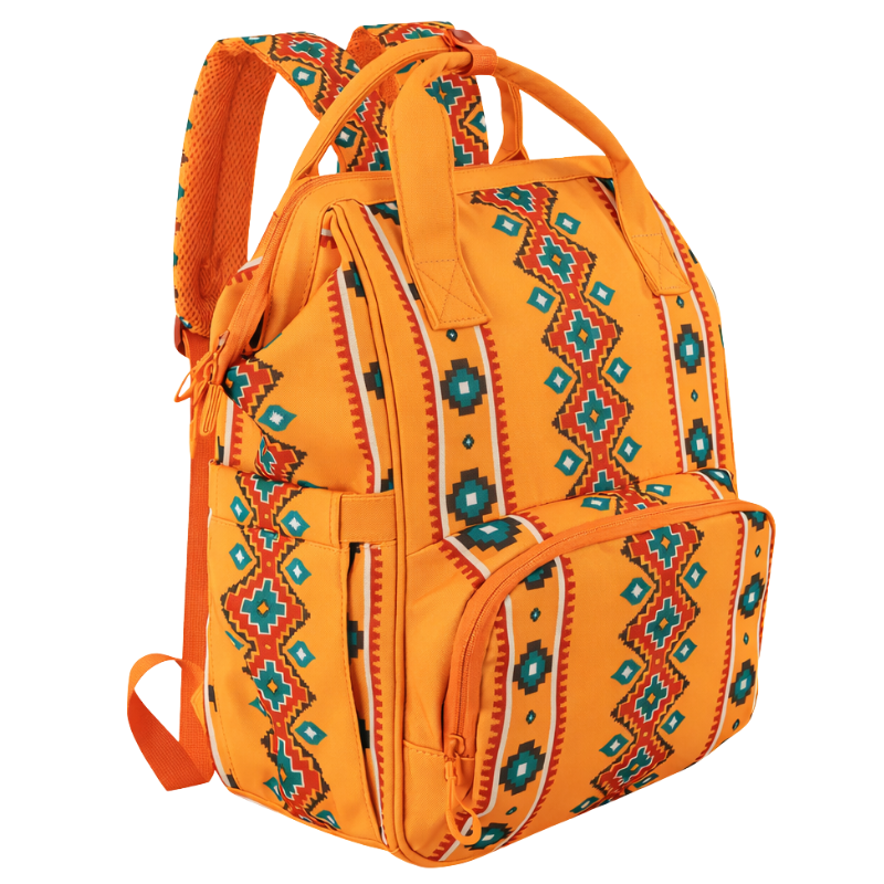 Western Style Multifunction Diaper Backpack With Stroller Straps