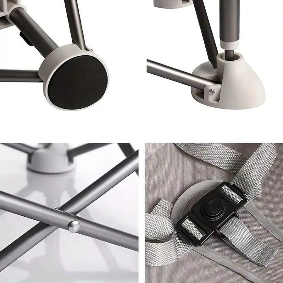 1 Pc Gray Portable Foldable Children's High Chair For Baby Eating And Dining Out - Pink - View 7
