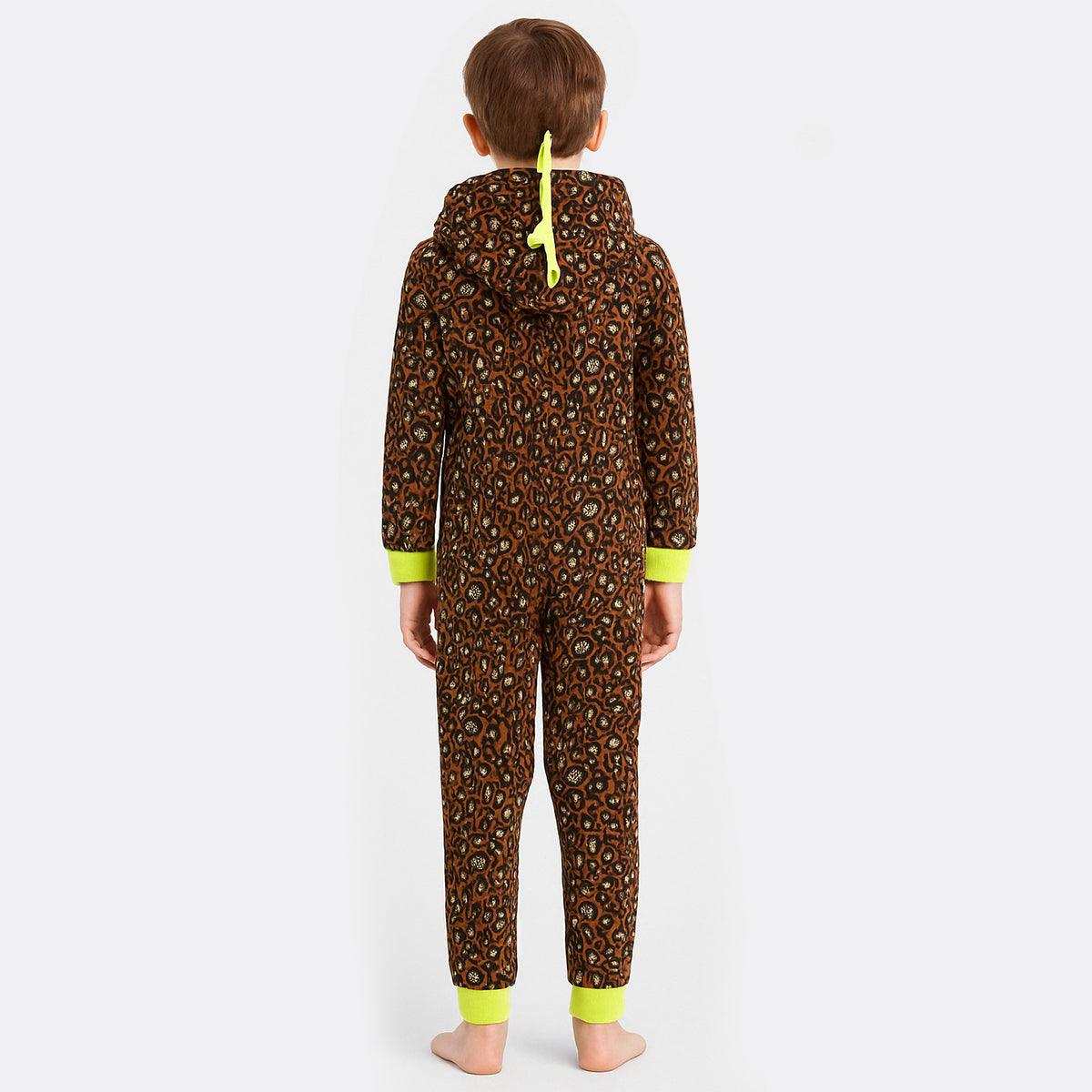 Fleece Hooded Union Suit Soft Warm And Fun For Chilly Days-Diaper Reusable