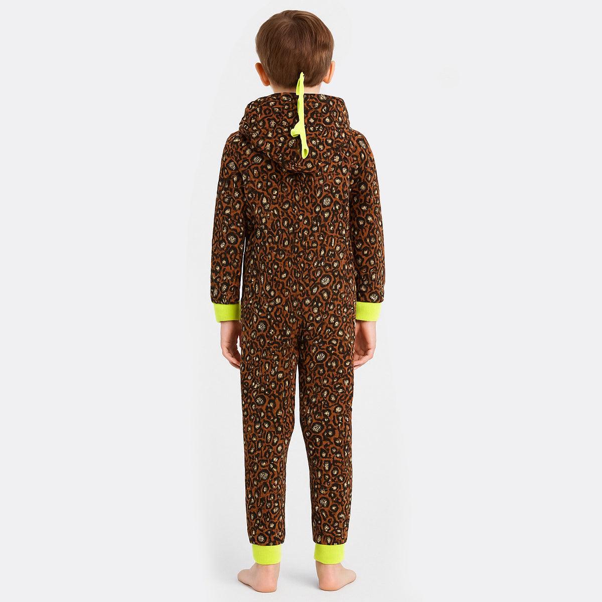 Fleece Hooded Union Suit Soft Warm And Fun For Chilly Days-Diaper Reusable