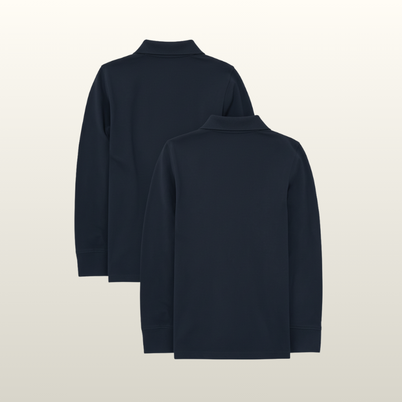 Boys Uniform Long Sleeve Pique Polo
