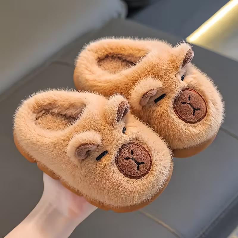 Plush Animal Design Non Slip Slippers For Kids