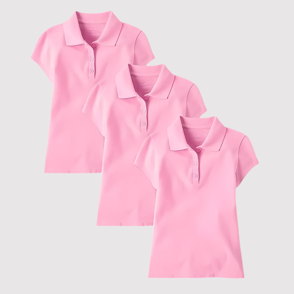 Pack Of 3 Short Sleeve Pique Shirt