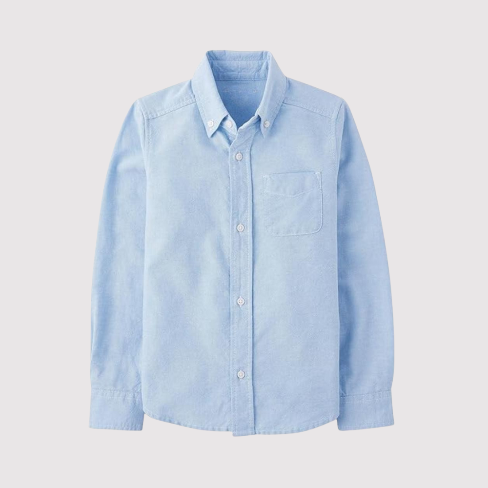 Boys Long Sleeve Oxford Button Down Shirt