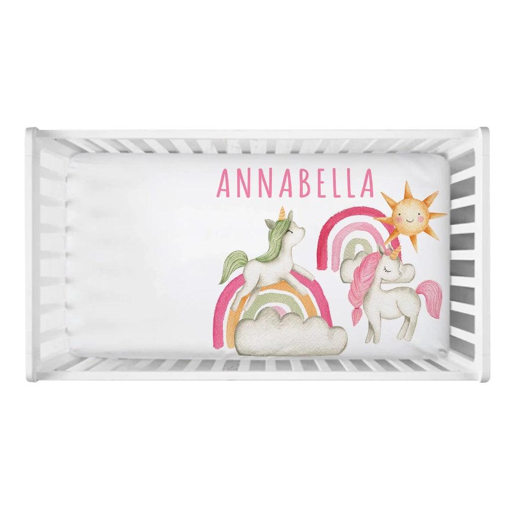 Unicorns With Name Bedding Set-Diaper Reusable