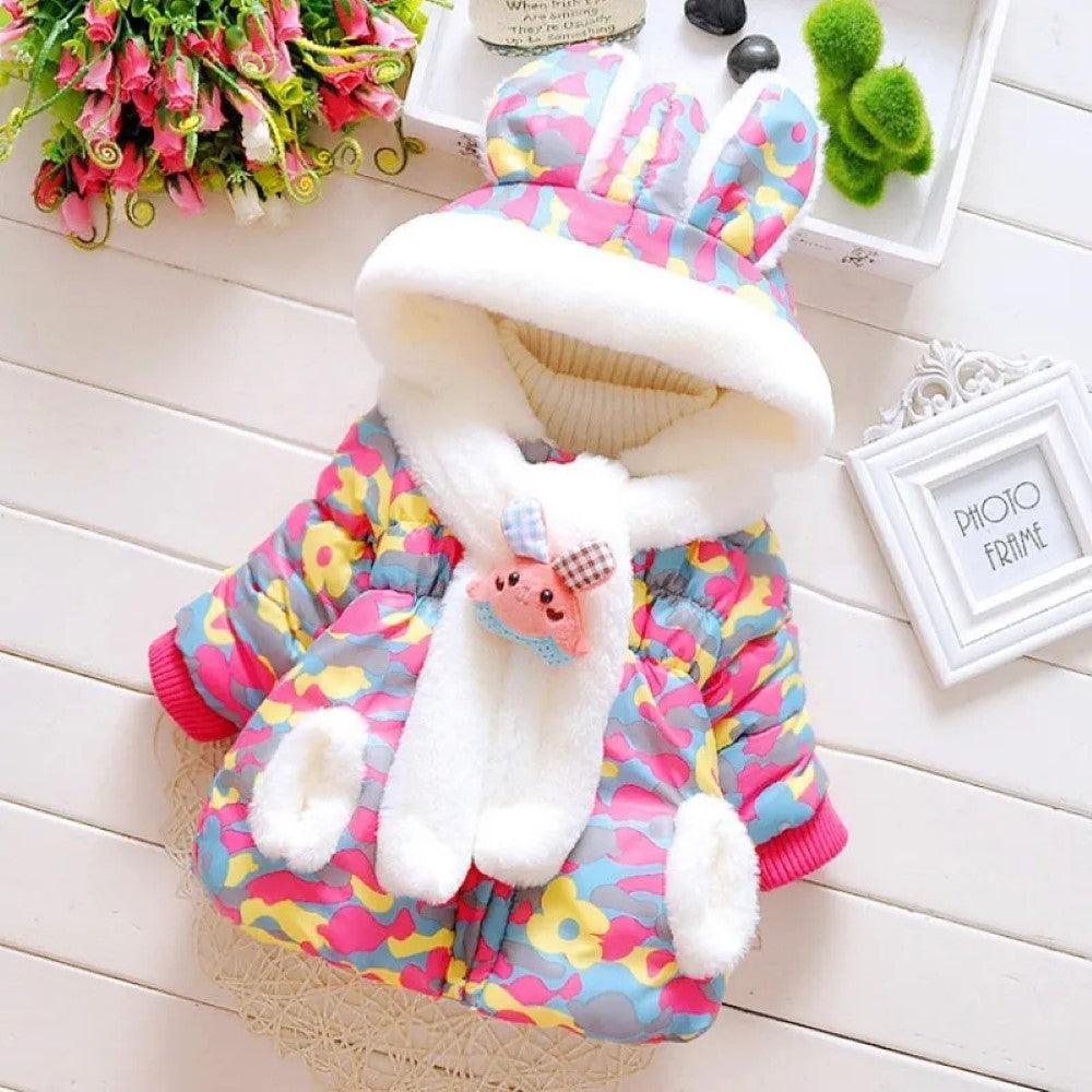 Rabbit Hooded Winter Jacket-Diaper Reusable