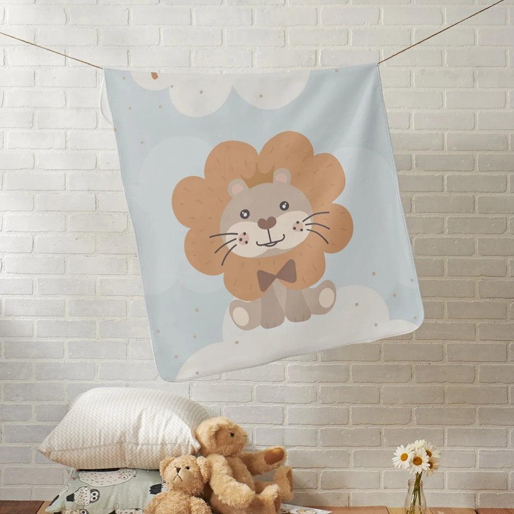Personalized Lion Baby Blanket-Diaper Reusable
