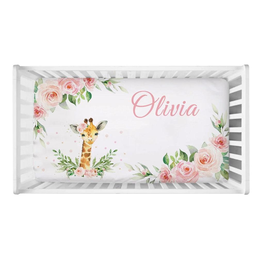 Floral Giraffe Jungle Bedding-Diaper Reusable