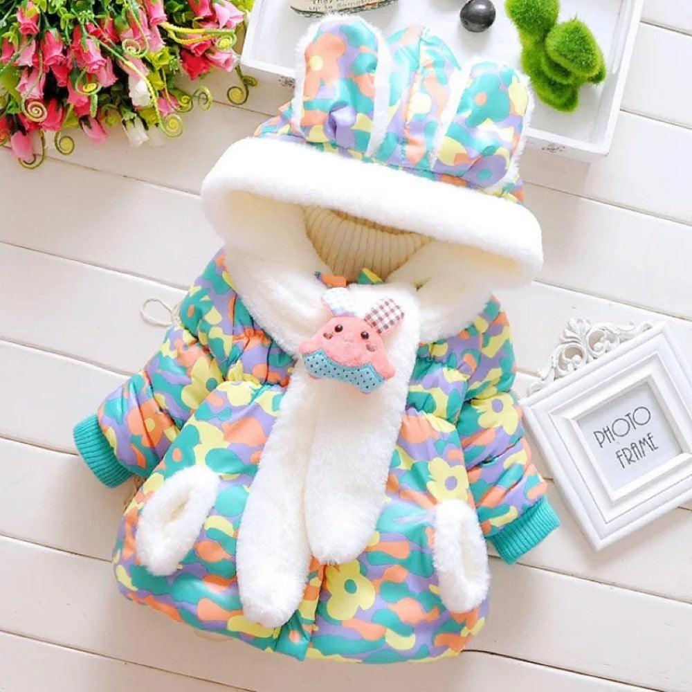 Rabbit Hooded Winter Jacket-Diaper Reusable