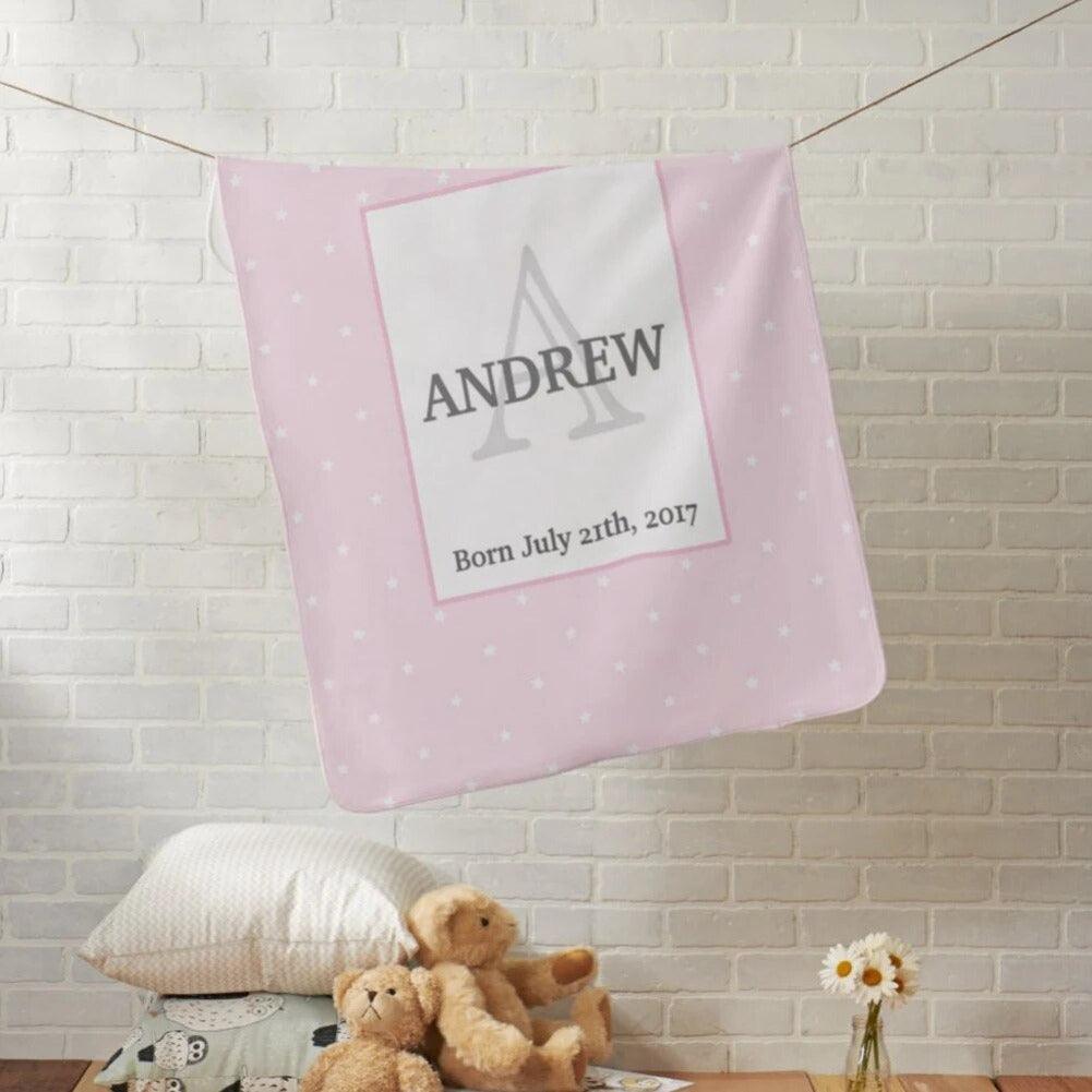 Custom Birthday Name Blanket-Diaper Reusable