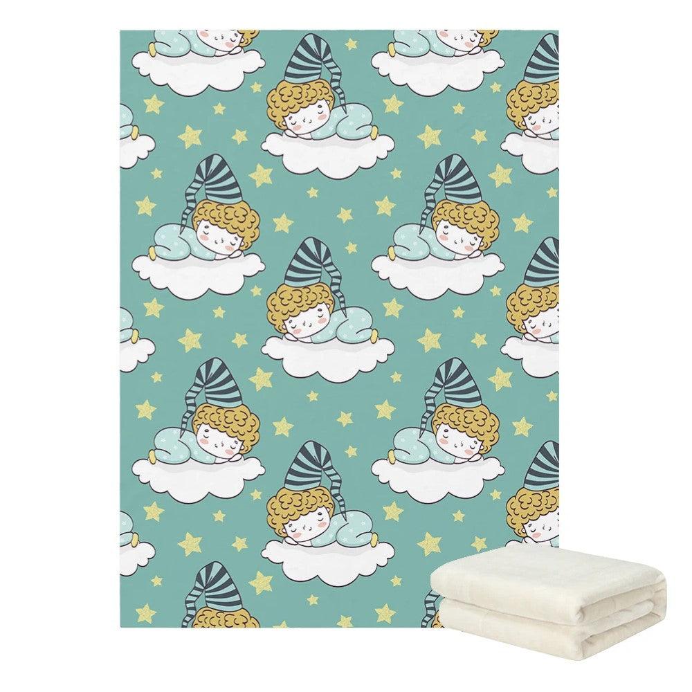 Time To Sleep Custom Name Blanket – Personalized Baby Gift-Diaper Reusable