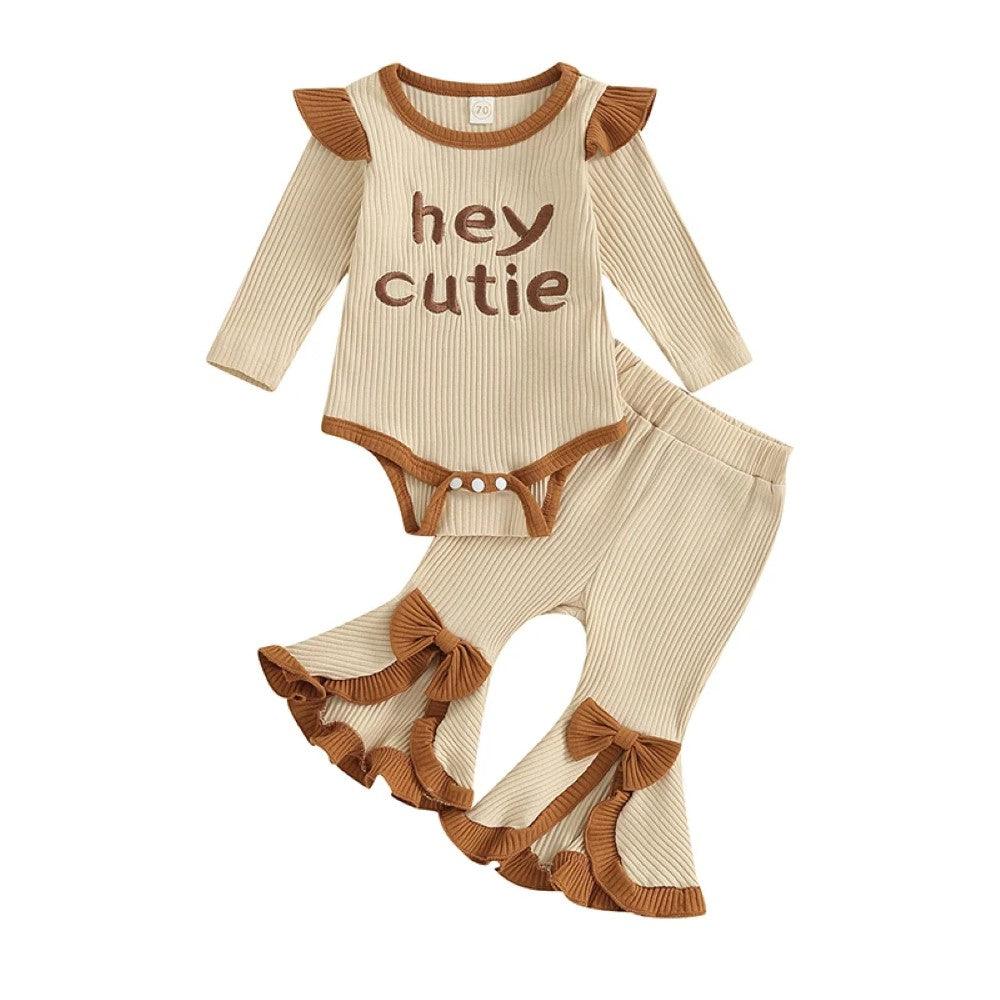 Ribbed Romper Pants Set-Diaper Reusable